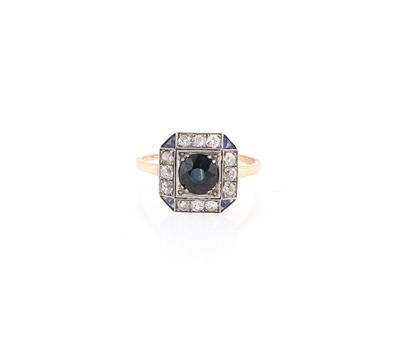 Diamant Saphirring - Erlesener Schmuck