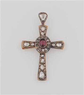 Diamant Turmalin Kreuz - Erlesener Schmuck