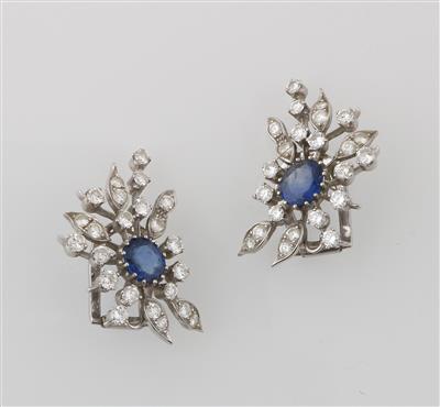 Brillant Saphirohrclips - Exquisite jewellery