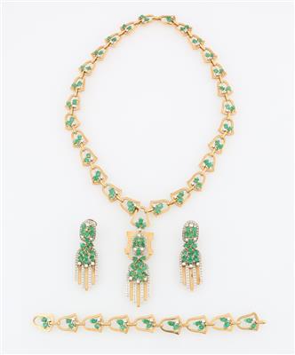 Capuano Brillant Smaragd Schmuckgarnitur - Exquisite jewellery