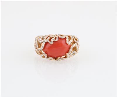 Chantecler Brillant Korallen Ring Diamour Folies - Exquisite jewellery