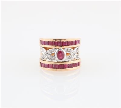 Achtkantdiamant Rubinring - Exquisite jewellery