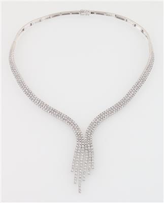 Brillantcollier zus. ca. 11,17 ct - Exquisite jewellery