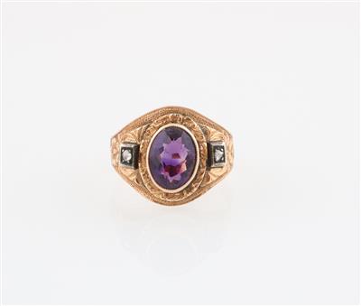 Diamant Amethyst Ring - Erlesener Schmuck