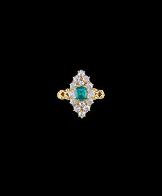 Diamant Smaragdring - Exquisite jewellery