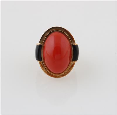 Korallen Onyx Ring - Gioielli scelti