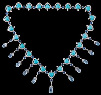 Brillant Aquamarin Collier Herz - Gioielli scelti