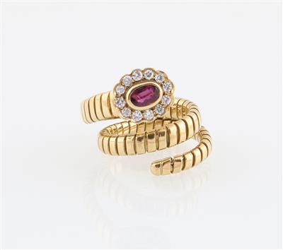 Brillant Rubin Tubogas Ring - Gioielli scelti