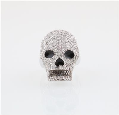 Brillantring Totenkopf zus. ca. 3,20 ct - Italienischer Lebensstil