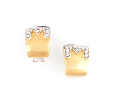 Brillantohrclips zus. ca. 0,85 ct - Exquisite jewellery