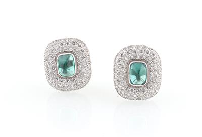 Brillant Smaragd Ohrclips - Exkluzivní šperky