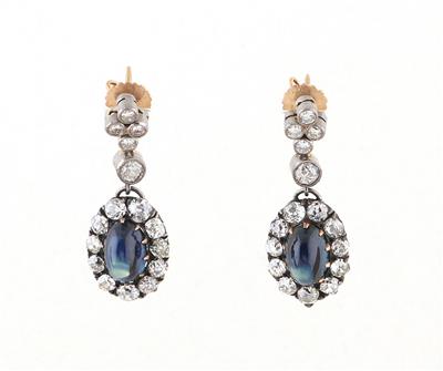 Diamant Saphirohrschraubgehänge - Exquisite jewellery