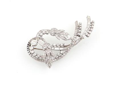 Diamantbrosche zus. ca.5,50 ct - Exquisite jewellery