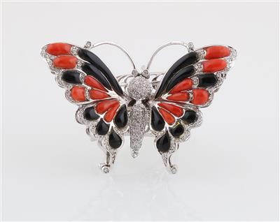 Brillant Korallenring Schmetterling - Exkluzivní šperky