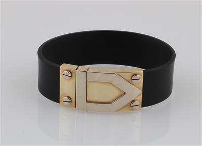 Kautschuk-Armband mit Goldschließe - Erlesener Schmuck