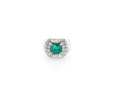 Diamant Smaragd Ring - Jewellery