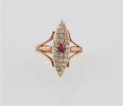 Diamant Rubinring - Erlesener Schmuck