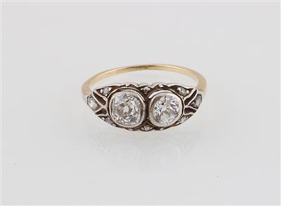 Altschliff Diamantring zus. ca. 0,80 ct - Jewellery