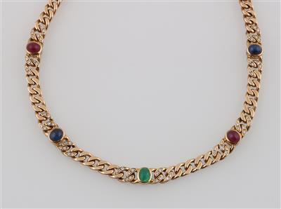 Brillant Farbstein Collier - Gioielli