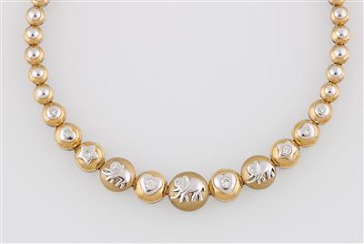 Brillantcollier zus. ca. 0,65 ct - Klenoty