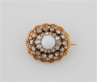 Altschliffdiamant Brosche zus. ca. 2,50 ct - Exkluzivní šperky