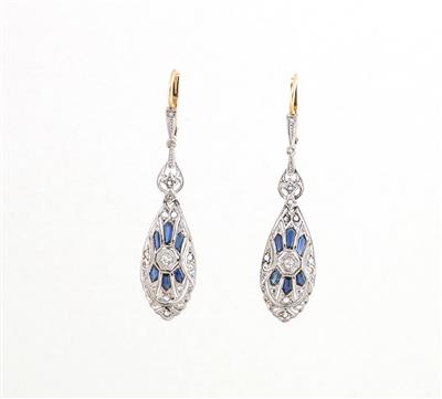 Diamant Ohrgehänge zus. ca. 0,10 ct - Exquisite jewellery