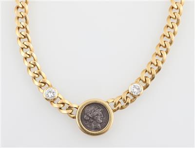 Brillantcollier mit römischer Münze - Gioielli scelti