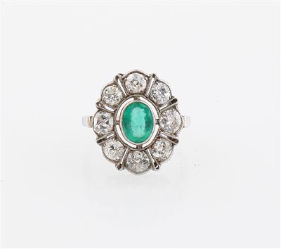 Altschliff Diamant Smaragd Ring - Exkluzivní šperky