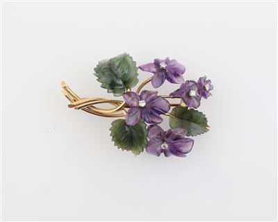Blütenbrosche Veilchen - Erlesene Juwelen und Exklusive Schreibwaren Weihnachtsauktion