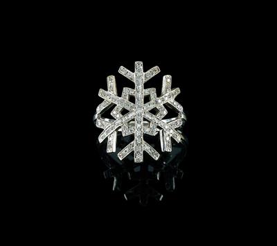 Brillantring Schneeflocke zus. ca. 0,35 ct - Erlesene Juwelen und Exklusive Schreibwaren Weihnachtsauktion