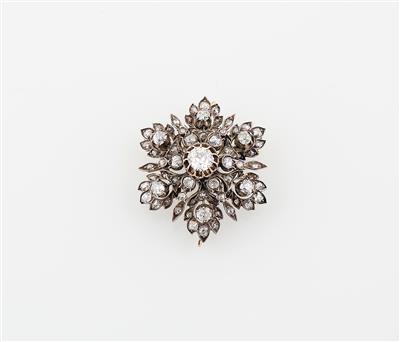 Altschliffdiamant Brosche zus. ca. 3 ct - Exquisite jewellery