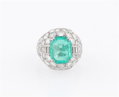 Diamant Smaragd Ring - Happy Valentine‘s Day