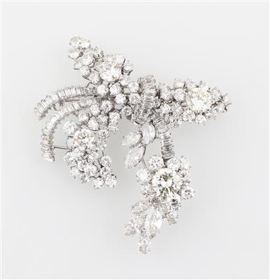 Diamantbrosche Masche zus. ca. 28 ct - Happy Valentine‘s Day