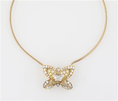 Diamantcollier zus. ca. 3,30 ct - Gioielli scelti