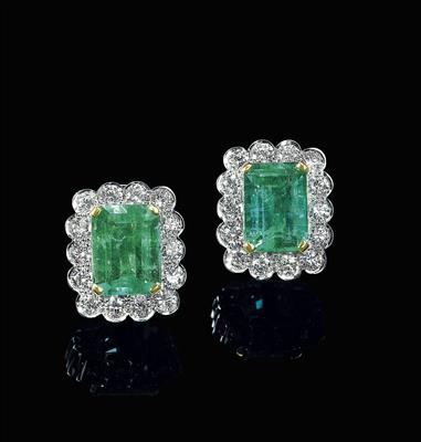 Faraone Brillant Smaragd Ohrclips - Exquisite jewellery