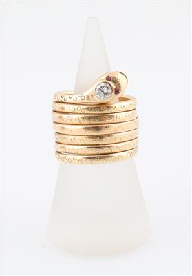 Farone Brillant Schlangen Ring ca. 0,30 ct - Exquisite jewellery