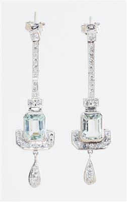 Diamant Beryll Ohrgehänge - Exquisite jewellery