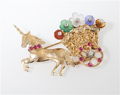 Brosche Kutsche - Exquisite jewellery
