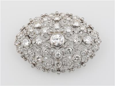 Diamantbrosche zus. ca. 6 ct - Exquisite jewellery
