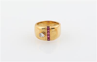 Diamant Rubin Ring - Erlesener Schmuck