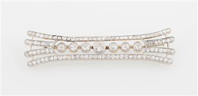 Diamantbrosche zus. ca. 4 ct - Exkluzivní šperky