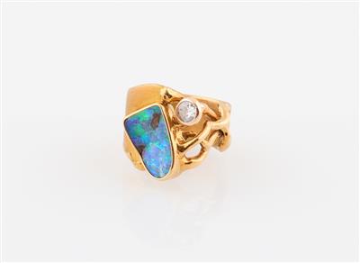 Altschliffbrillant Opal Design Ring - Klenoty