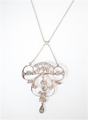 Altschliffdiamant Collier zus. ca. 1,80 ct - Jewellery