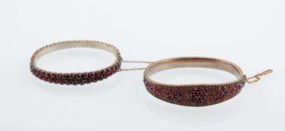 2 Granat Armreifen - Exquisite jewellery