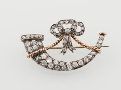 Altschliffdiamant Brosche zus. ca. 3 ct - Exquisite jewellery