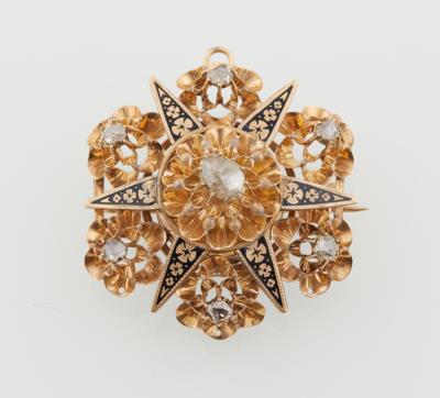 Diamantrauten Brosche zus. ca.0,60 ct - Exkluzivní šperky