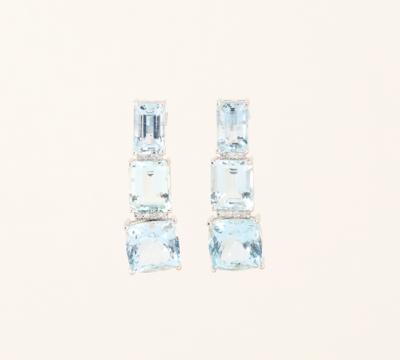 Aquamarin Ohrgehänge zus. ca. 20,84 ct - Erlesener Schmuck Weihnachtsauktion