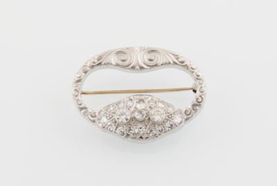 Altschliffdiamant Brosche zus. ca. 0,85 ct - Exquisite jewellery