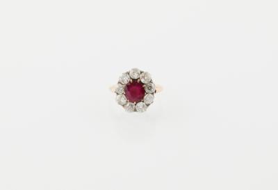 Altschliffbrillant Rubin Ring - Gioielli scelti