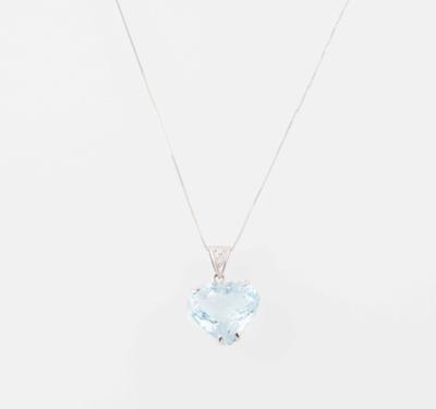 Aquamarin Herzanhänger ca. 7 ct - Exkluzivní šperky